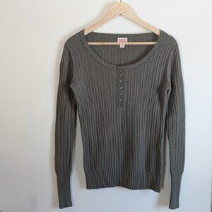 Mossimo Long Sleeved Ribbed Top